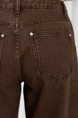 Phoenix Barrel Denim Jeans - Chocolate
