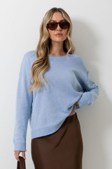 Gracie Fine Knit Top - Blue