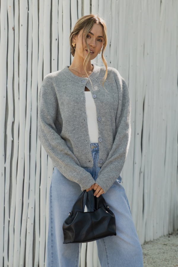 Hazel Knit Cardi - Grey