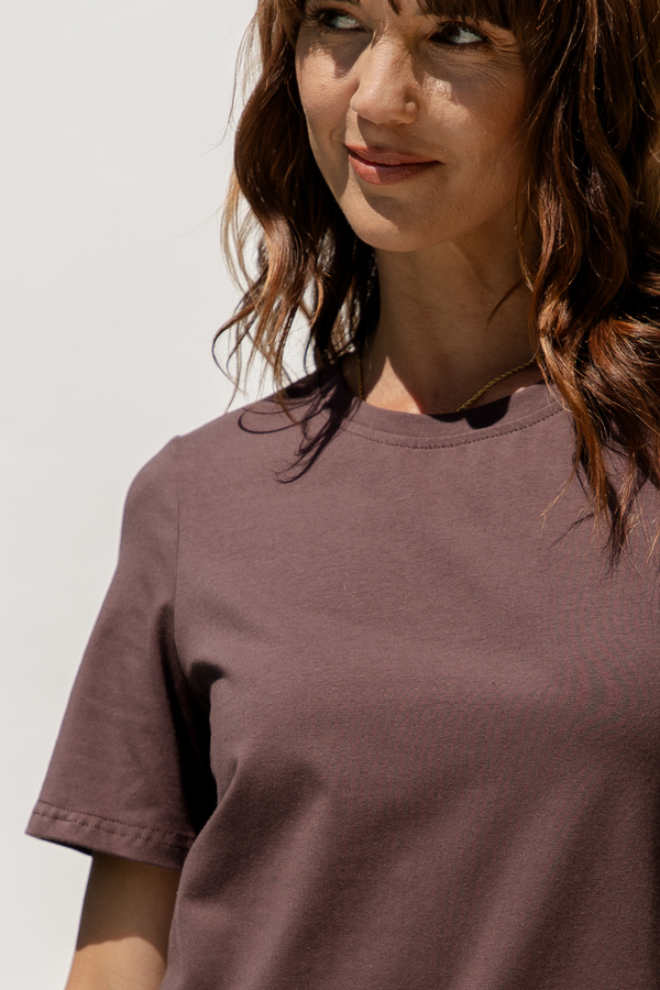 Baylee Basic Tee - Chocolate - The Self Styler
