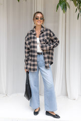 Reece Plaid Shirt - Navy & Chocolate