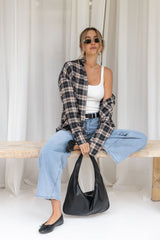 Reece Plaid Shirt - Navy & Chocolate