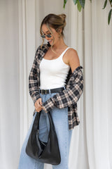 Reece Plaid Shirt - Navy & Chocolate