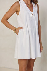 Aurora Mini Dress - White - The Self Styler