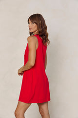 Aurora Mini Dress - Red - The Self Styler
