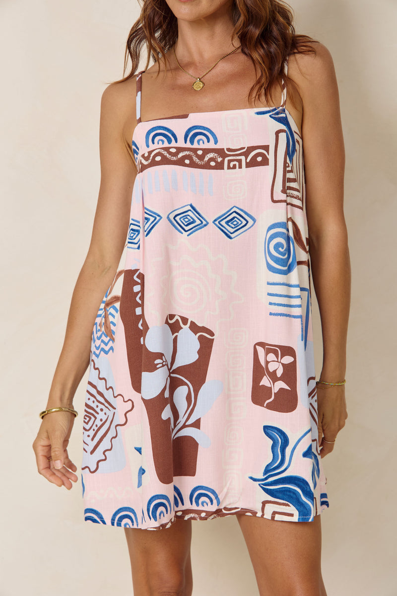 Finn Mini Dress - Electra Print - The Self Styler