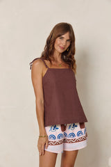 Luka Cami Top - Chocolate - The Self Styler