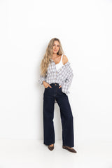 Vann Plaid Shirt - Blue and Chocolate - The Self Styler