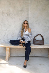 Vann Plaid Shirt - Blue and Chocolate - The Self Styler