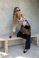 Vann Plaid Shirt - Blue and Chocolate - The Self Styler