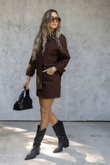 Duke Oversized Denim Shirt - Chocolate - The Self Styler