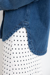Duke Oversized Denim Shirt - Mid Blue - The Self Styler