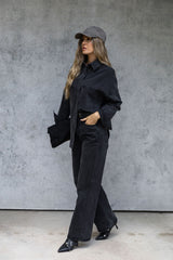 Dakota Straight-Leg Denim Jeans - Black Wash - The Self Styler Exclusive - The Self Styler