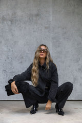 Duke Oversized Denim Shirt - Black Wash - The Self Styler