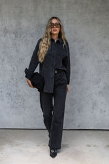 Duke Oversized Denim Shirt - Black Wash - The Self Styler