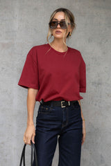 Sonny Relaxed-Fit Tee - Burgundy