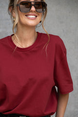 Sonny Relaxed-Fit Tee - Burgundy