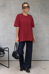 Sonny Relaxed-Fit Tee - Burgundy