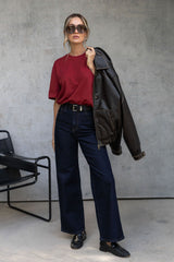 Sonny Relaxed-Fit Tee - Burgundy