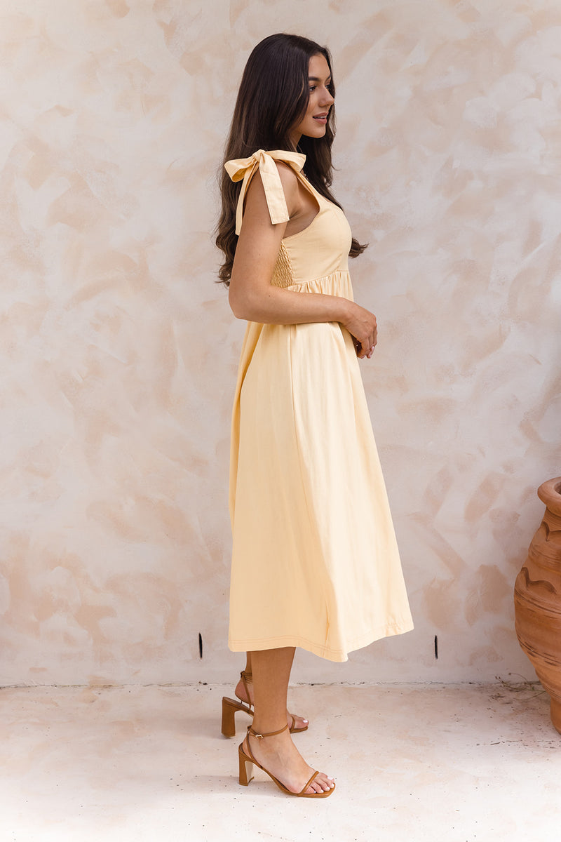 Capella Midi Dress - Mango - Girl and the Sun - The Self Styler