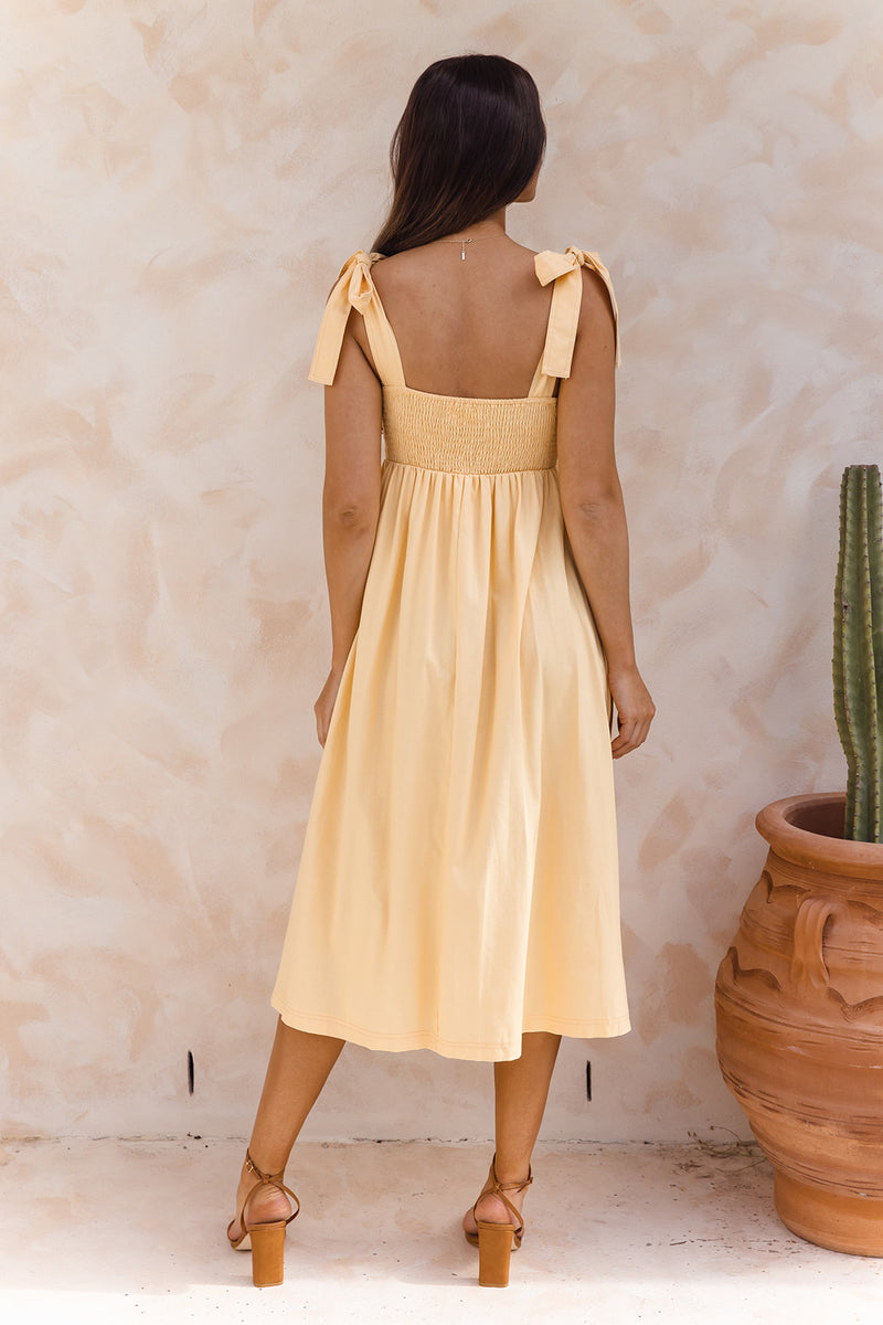 Capella Midi Dress - Mango - Girl and the Sun - The Self Styler
