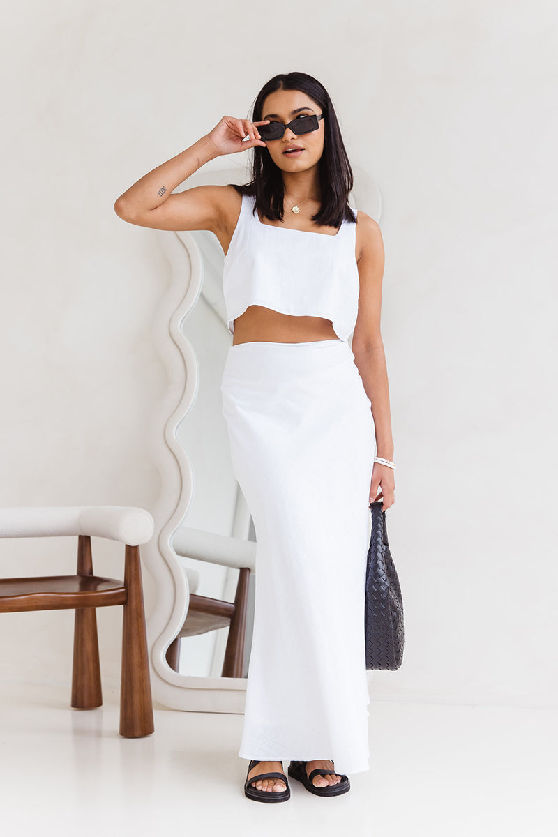 Arina Crop Top - White - The Self Styler