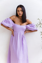 Sofia Linen Maxi Dress - Lilac - The Self Styler - The Self Styler