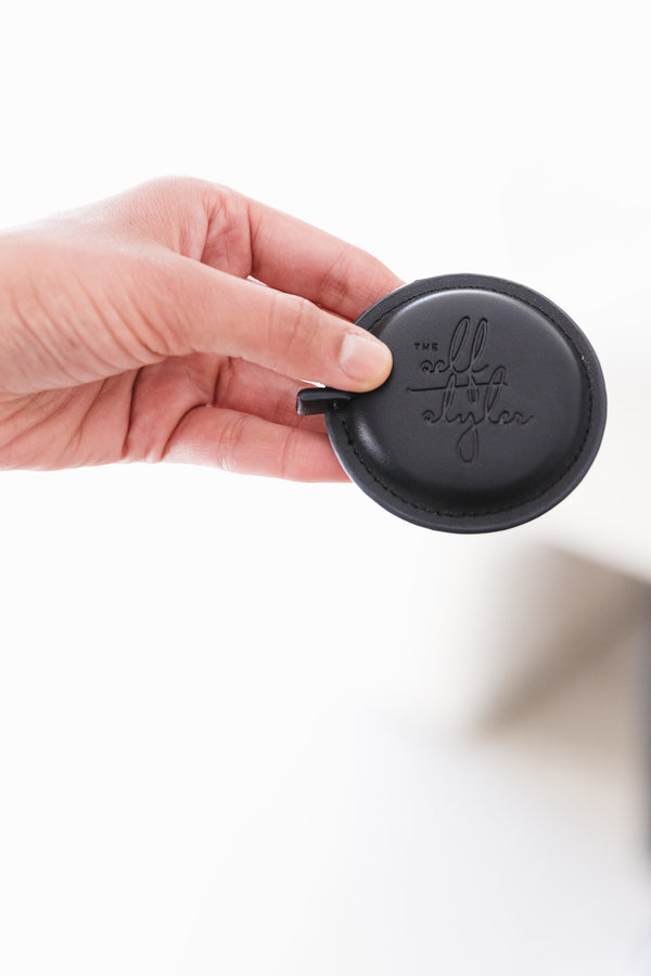 The Self Styler Retractable Measuring Tape - Faux Leather - Black
