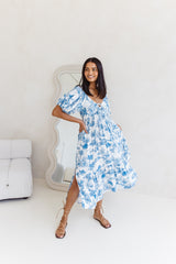 Tahlia Maxi Dress - Blue Palm - The Self Styler