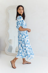 Tahlia Maxi Dress - Blue Palm - The Self Styler