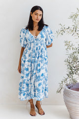 Tahlia Maxi Dress - Blue Palm - The Self Styler