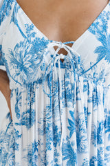 Tahlia Maxi Dress - Blue Palm - The Self Styler