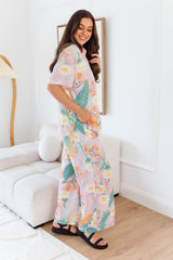 Fiore Wide-Leg Pants - Lilac Garden Print - The Self Styler