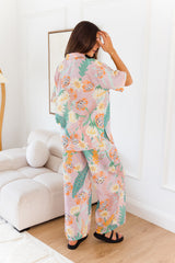 Fiore Wide-Leg Pants - Lilac Garden Print - The Self Styler