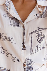 Cooper Shirt - Sketch Print - The Self Styler