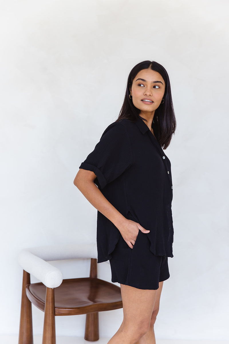 Bowie Shirt - Black - The Self Styler - The Self Styler