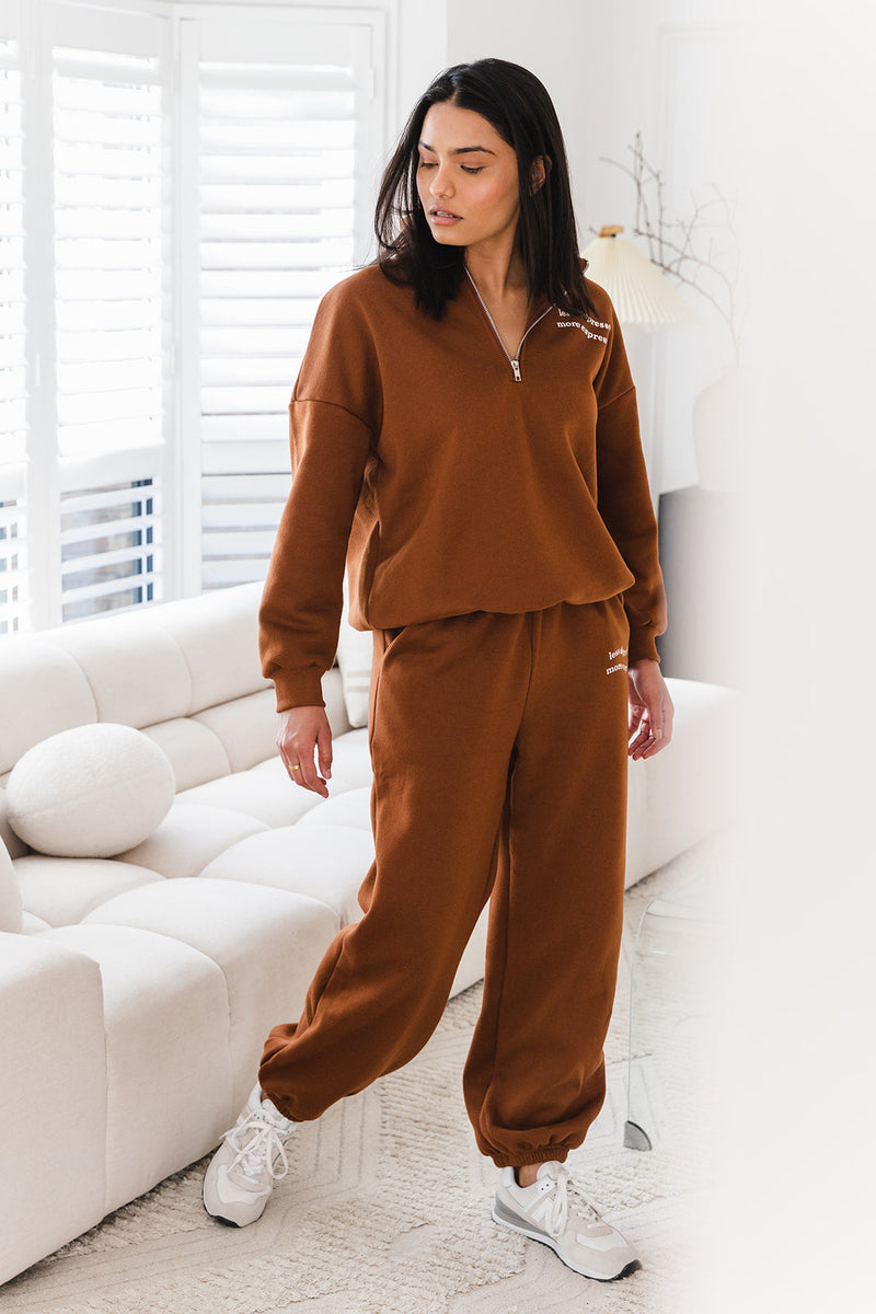 Mackenzie Trackpants - Chocolate - The Self Styler