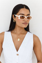 Savannah Sunglasses - Cream - The Self Styler