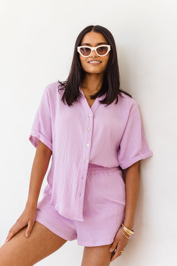 Bowie Shirt - Lilac - The Self Styler - The Self Styler