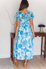 Oceane Maxi Dress - Blue Floral - The Self Styler