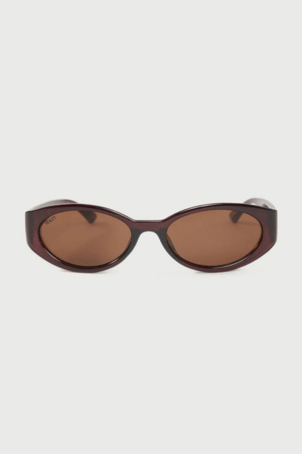Vogue Oval Retro Sunglasses - Mulberry