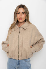 Zayne Bomber Jacket - Oat