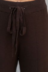 Zimi Wide-Leg Knit Pants - Chocolate