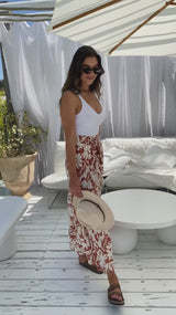 Elena Skirt - Caramel Print