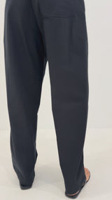 Georgie Barrel Leg Pants - Black