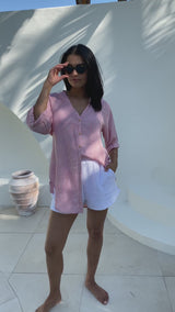 Eva Shirt - Pink Stripe