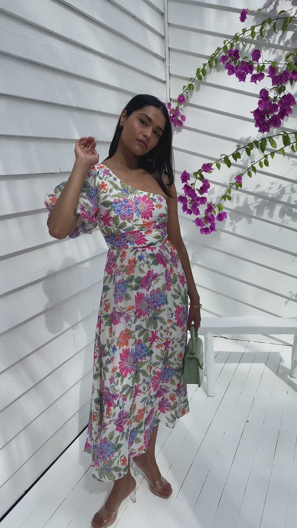 Mirah Midi Dress - Floral – The Self Styler