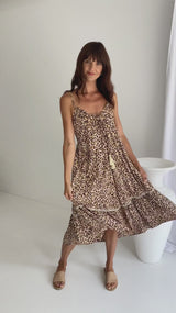 Stevie Midi Dress - Leopard Print