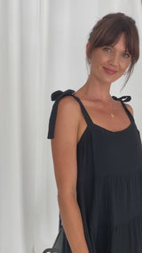 Sorrento Mini Dress - Black - The Self Styler