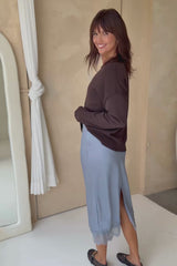 Gracie Fine Knit Top - Chocolate